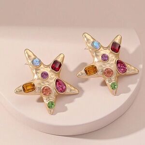 5/$25 Colorful Starfish Earrings